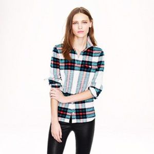 J Crew Rock Salt Plaid Shirt